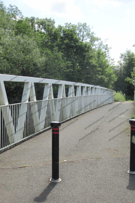 The reopened white bridge in Dalston