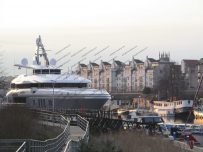 Mogambo is one of the biggest yachts to visit Bristol for many years