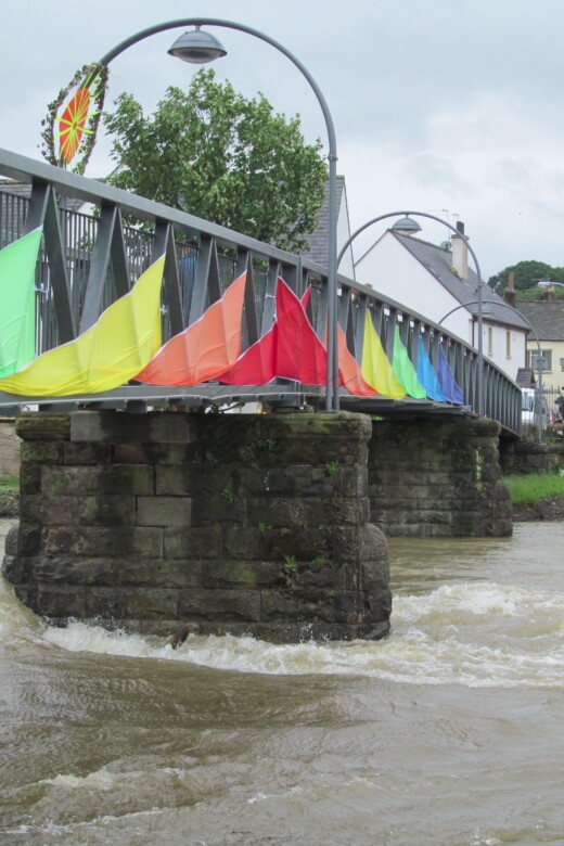 High water levels in Cockermouth, Cumbria