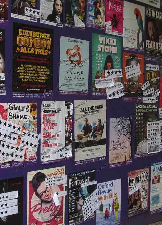 Edinburgh Fringe 2013 poster wall