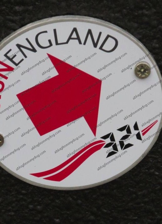 Marker plate for Run England 321 around Carlisle, Cumbria
