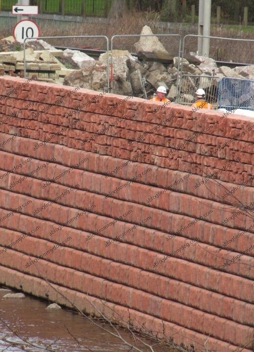 Flood damaged wall almost repaired