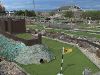 The crazy golf course at Seahouses