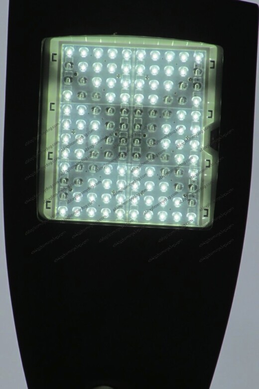 LED streetlights appear brighter than old yellow lights