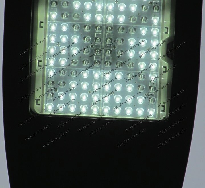 LED streetlights appear brighter than old yellow lights