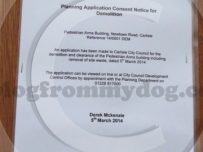 Demolition notice - Pedestrian Arms, Carlisle