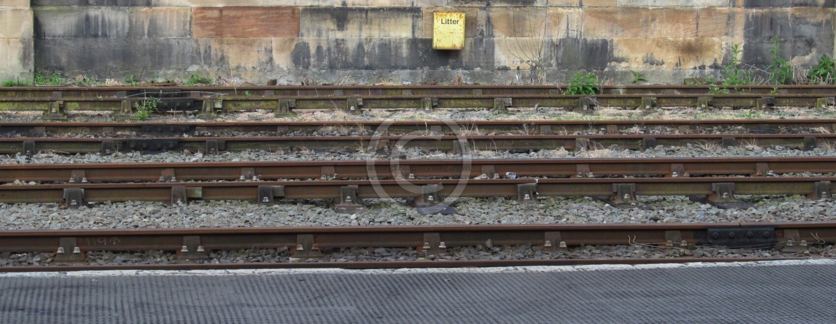 Litterbins on Platform 1 - Carlisle railway station