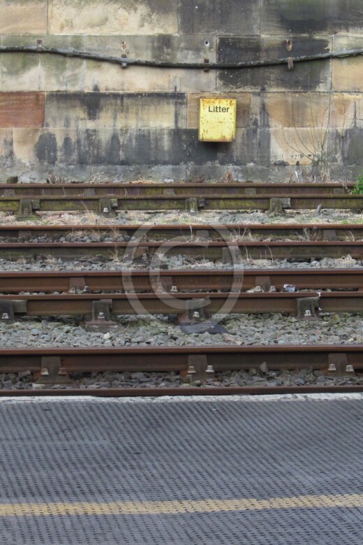 Litterbins on Platform 1 - Carlisle railway station