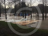 Parts of the Carlisle Ice Rink are spread all over the nearby Bitts Park, Carlisle