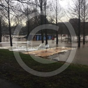 Parts of the Carlisle Ice Rink are spread all over the nearby Bitts Park, Carlisle