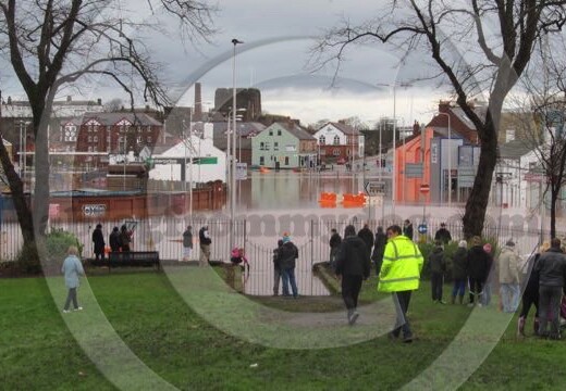 Caldewgate in Carlisle underwater - Sun 6 Dec 2015