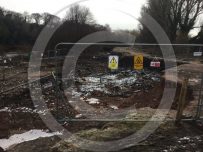 Around 200m of flood defences have been washed away